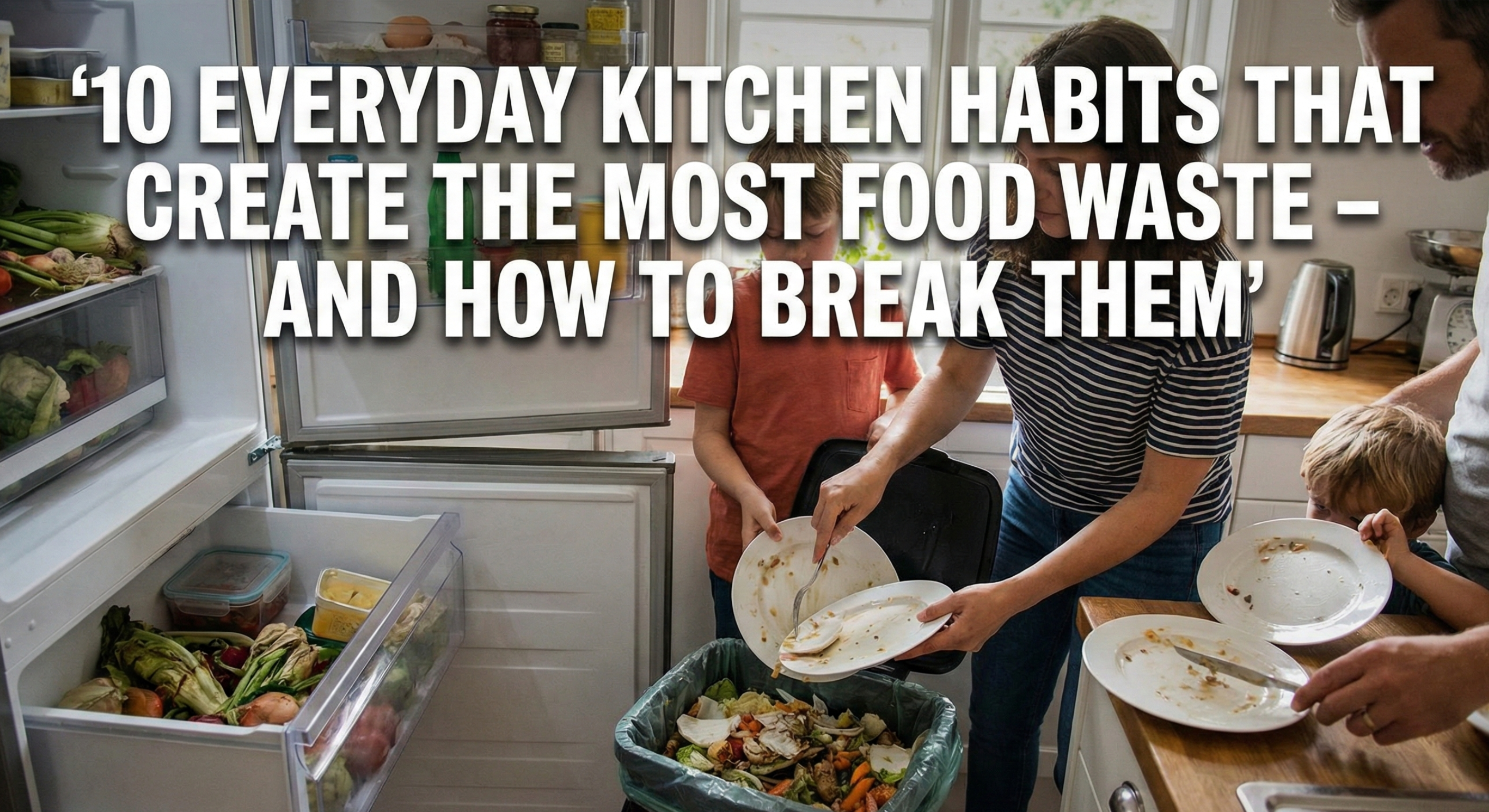 10 Everyday Kitchen Habits <br>That Create the Most Food Waste <br> and How to Break Them