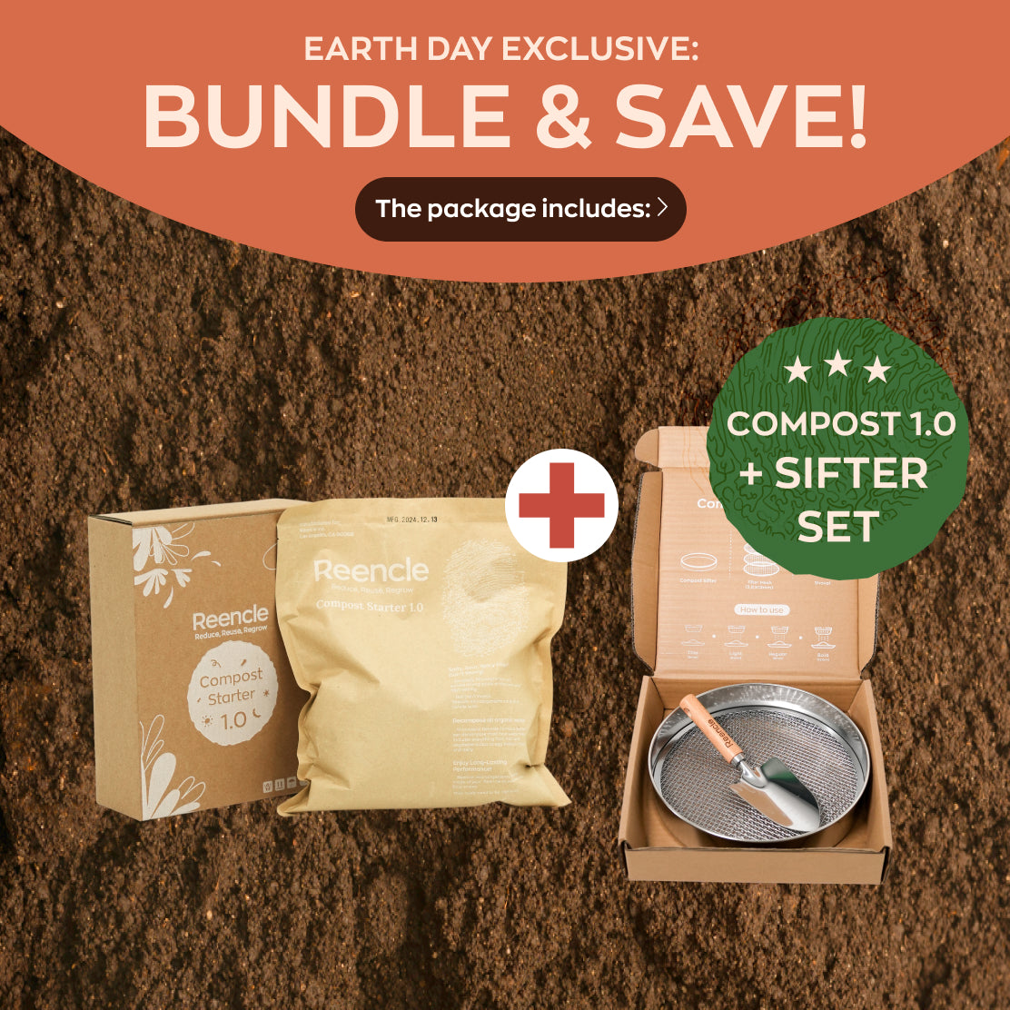 Compost Starter 1.0 + Sifter Bundle
